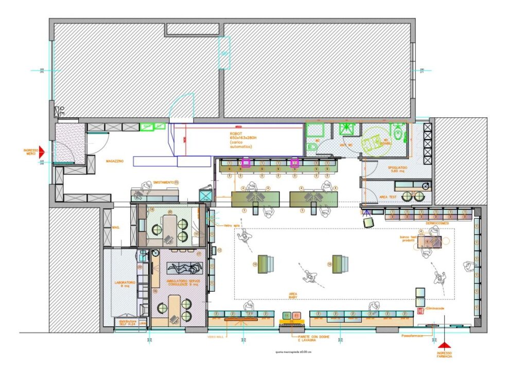 Ekofarma arredo farmacia Piumelli ristrutturazione